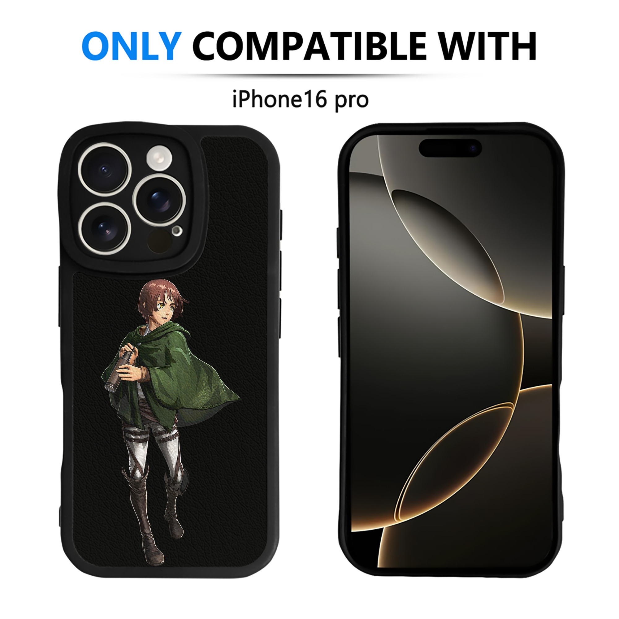 （画像用） 進撃の巨人 Attack on Titan 【iPhone 16シリーズ対応】シリコンスマホケース（レザー調） 材質：シリコン